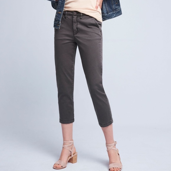 Anthropologie Pants - Anthropologie Chinos mint green size 28 cropped
